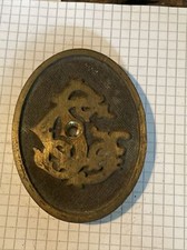 Ancien Cache Serrure Coffre Fort Ornement Décoration Bauche Fichet