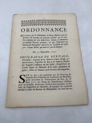 Bernage draps - (ordonnance),