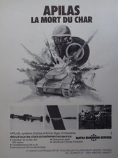 8/1986 PUB MATRA MANURHIN APILAS ARME ANTICHAR ANTI TANK WEAPON FRENCH AD