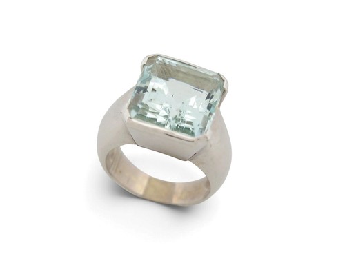 Bague cocktail aigue marine - bague,