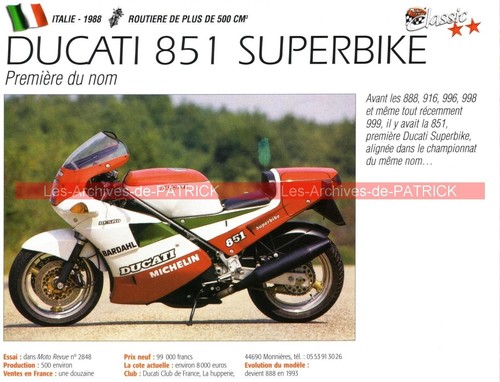 Ducati 851 superbike 1988 - 851,