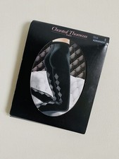 Collant noir opaque 80D baguette losanges Lurex CHANTAL THOMASS - Taille 2 NEUF