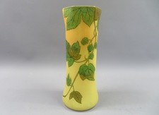 vase en pate de verre,decor de Feuillages  