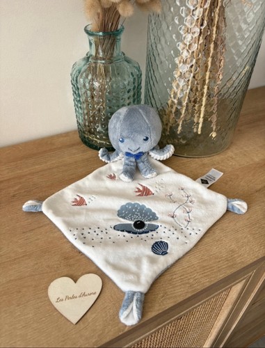 Doudou pieuvre poulpe bleu - doudou,