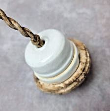 Passe Fil Plafonnier Rosace à visser en Porcelaine - Art Déco