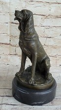 Sculpture Canine Bronze De Chien Bloodhound Vizsla Pointer Setter À Vendre