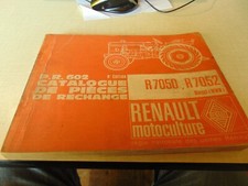 RENAULT MOTOCULTURE  PR 602 Catalogue de pièces de rechange R7050 R7052