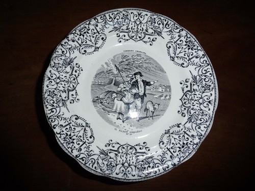 Assiette gien 19e - d3,