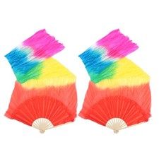  Lot de 2 éventails longs en