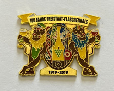07 - Pin's JUMELAGE 1919-2019 - 100 JAHRE FREISTAAT FLASCHENHALS