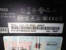 PC Portable Samsung NP-R522 15.6" pour pièces