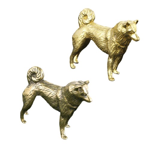 Statue chien laiton - de,