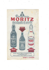 Buvard publicitaire  thème alcool bière brasserie MORITZ