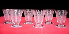 BACCARAT ELISABETH 6 WINE CRYSTAL GLASSES VERRES A VIN CRISTAL GRAVÉ ART DECO B