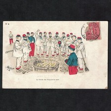 Cpa carte militaire - le Cercle des Pommes de Terre