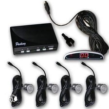 KIT RADAR DE RECUL CAPTEUR RECULE GRIS ou NOIR A LED AIDE A LA CONDUITE ARRIERE