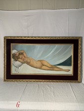 Huile Sur Toile Vintage Pin Up