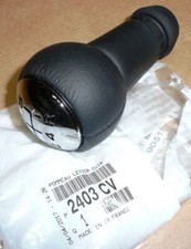 POMMEAU LEVIER DE VITESSE 5 VITESSES CUIR ORIGINAL POUR PEUGEOT 206 207 307 NEUF