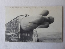 CARTE POSTALE AEROSTATION BALLON DIRIGEABLE CLEMENT BAYARD HANGAR ASTRA