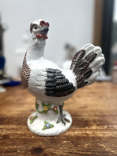 Poule porcelaine vieux - poule,