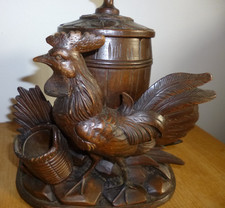 Ancien grand pot à tabac COQ