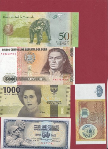 Lot billets pays du - de,