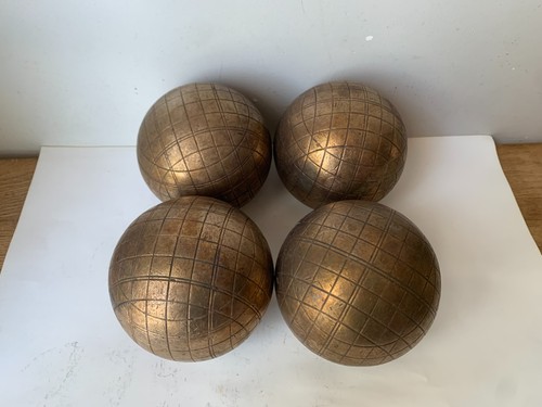 Anciennes boules laiton - 4,