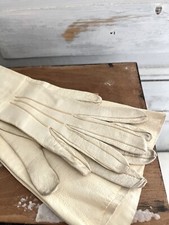 Antique VICTORIAN LONG French LAMB LEATHER  GLOVES buttons  c1880