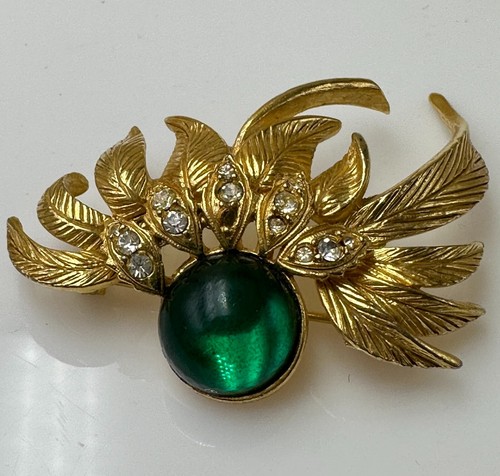 Broche avec strass vintage - strass,