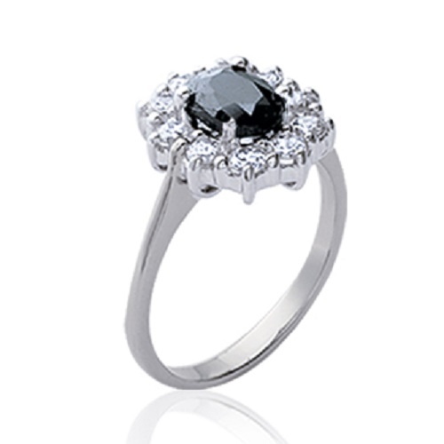 Bague fleur saphir - fleur, véritable
