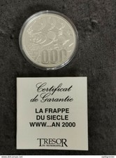 MEDAILLE ARGENT 1er Titre LA FRAPPE DU SIECLE WWW...AN 2000 / 25 G 38 MM + CERTI