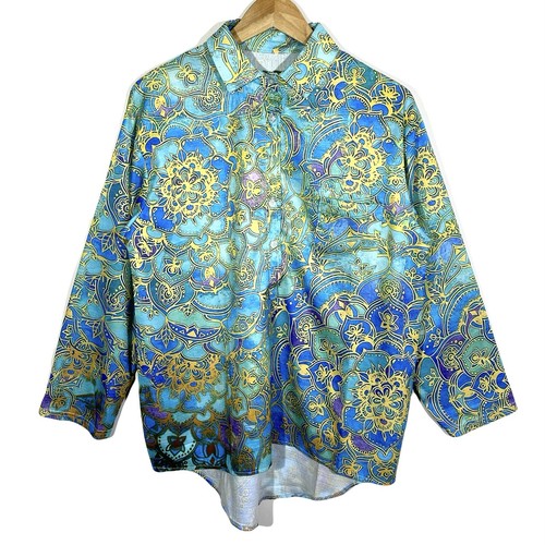Chemise blouse graphique print - blouse,