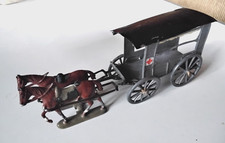 Ancienne roulotte militaire  miniature croix rouge  13 cm de long