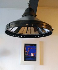 Suspension PBL réflecteur à miroir à facette, 1920, light, shade, glass.