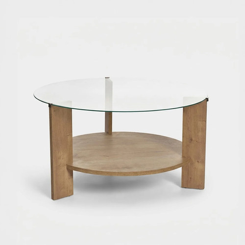 Table basse ronde verre - basse, en