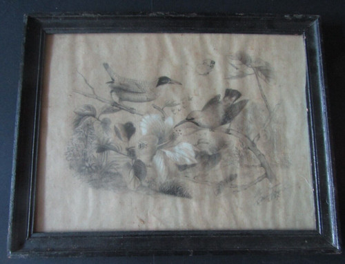 Dessin ancien original 19ème - dessin,