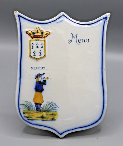 Ancien porte menu faience - ancien, de