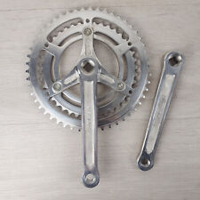 Pédalier double NERVAR en aluminium 50/40 vélo vintage 14x1.25 France 1970s