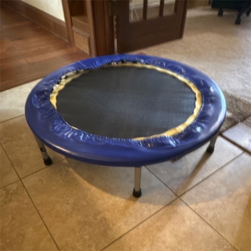 Blue fitness trampoline - blue, with