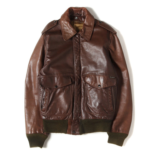 Schott jacket brown size - schott, 38