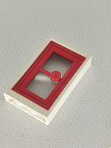 Lego porte vitrée - porte, rouge