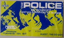 place de concert The Police Sting 1982 Paris le bourget billet ticket spectacle 