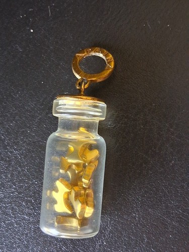 Pendentif fiole vintage agatha - pendentif,