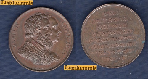 Médaille henri louis xviii - louis,