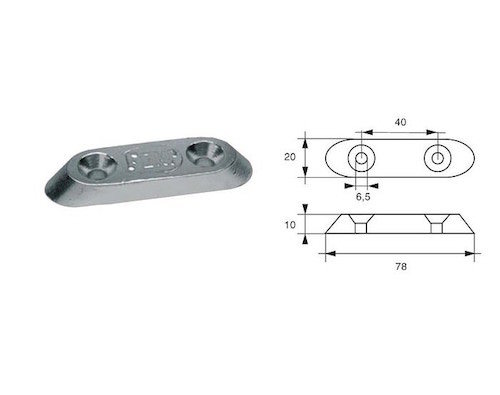 01208 anode zinc plaque - anode,