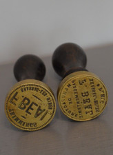 2 Anciens Tampons Seau Cachet Manche Bois F Beal  Brassac les Mines