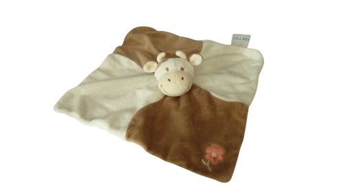 Doudou vache plat marron - , écru