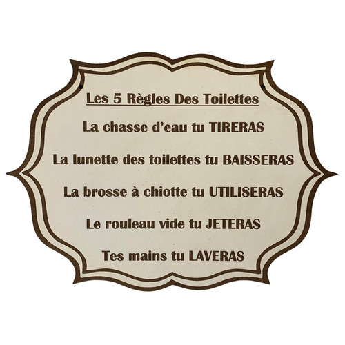 Plaque porte toilettes - plaque,