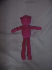 Doudou Peluche Bout'chou Monoprix Chat  Rose Etat Neuf