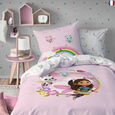 Gabby ET LA Maison Magique Garden Parure de lit Enfant 1 Personne | 100% Coton